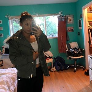 Topshop bomber with fur